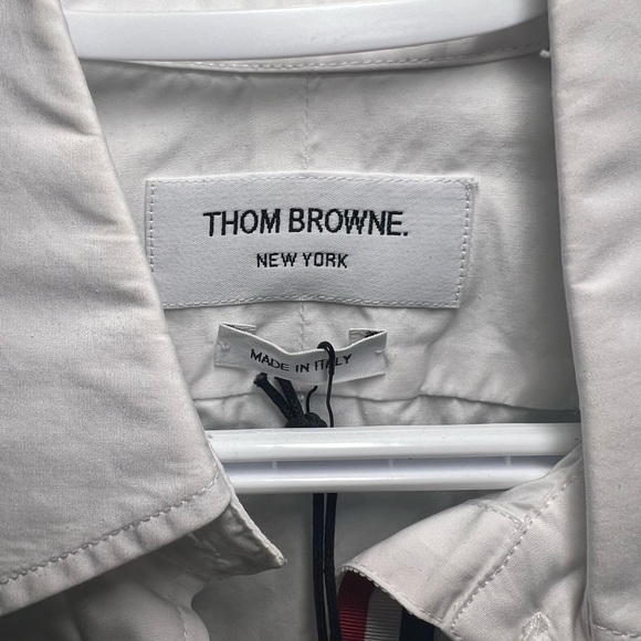 NEW Authentic Thom Browne White Poplin Shirt - Picture 5 of 9